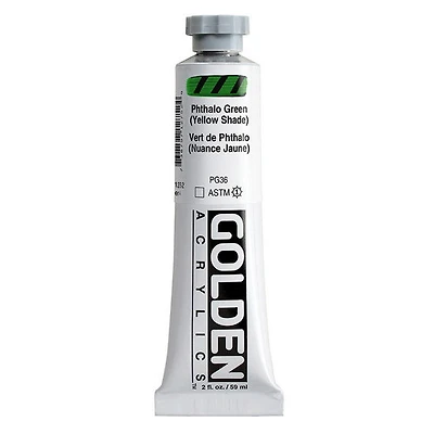 Acrylic heavy body - 2 oz phthalo green yellow shade s4