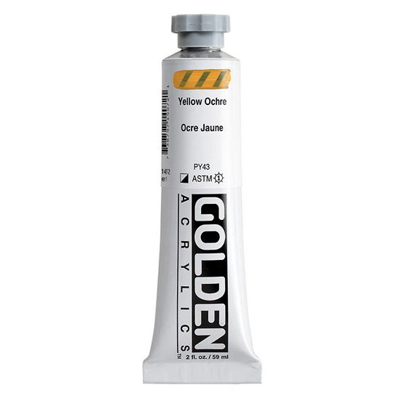 Acrylic heavy body - 2 oz yellow ochre s1