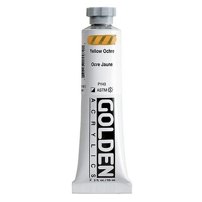 Acrylic heavy body - 2 oz  yellow ochre  s1