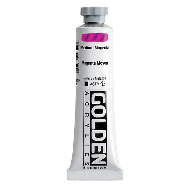 Acrylic heavy body - 2 oz medium magenta s6