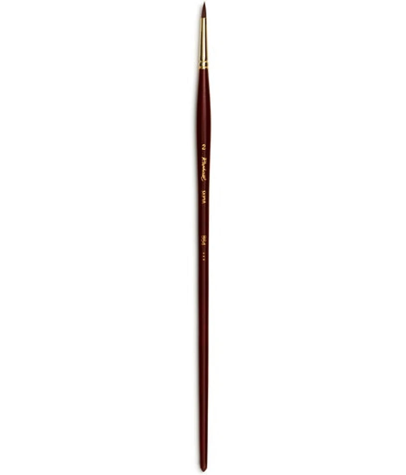 Acrylic paintbrush - synthetic - sepia - round #2