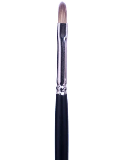 Brush Short Handle/Synthetic Bristle Filbert