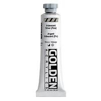 Acrylique haute viscosité - 2 oz  argent iridescent fin  s5