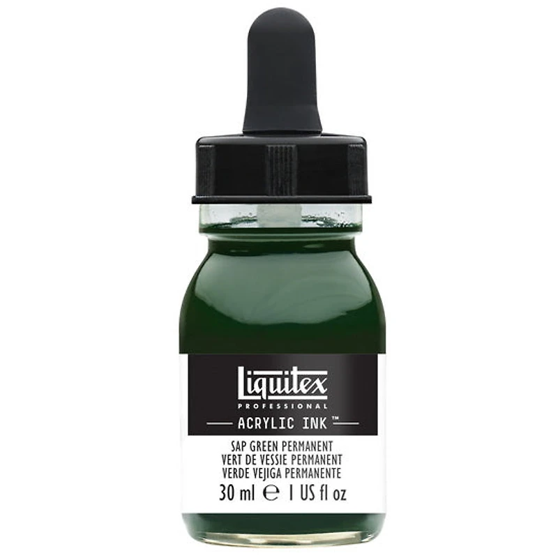 Encre acrylique vert de vessie permanent - 30ml