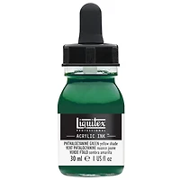 Encre acrylique vert phthalocyanine nuance jaune- 30ml