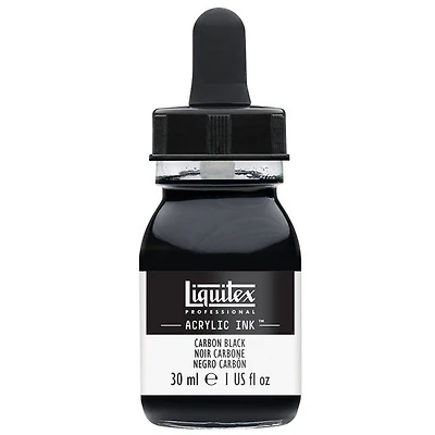 Encre acrylique noir carbone - 30ml