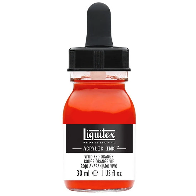 Encre acrylique rouge orange vif - 30ml