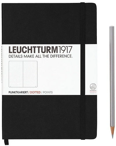 Cahier de notes pointillé a5 251p noir