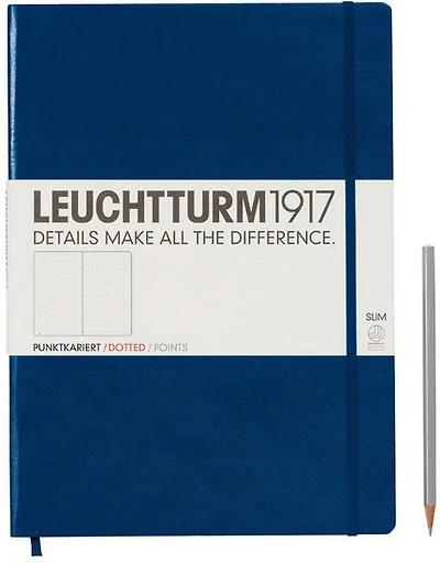 Cahier de notes pointillé a4 123p marine