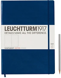 Cahier de notes pointillé a4 123p marine