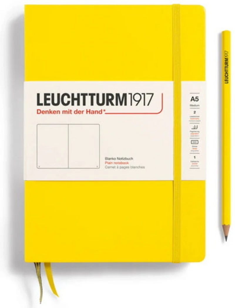 Cahier de notes uni a5 251p citron