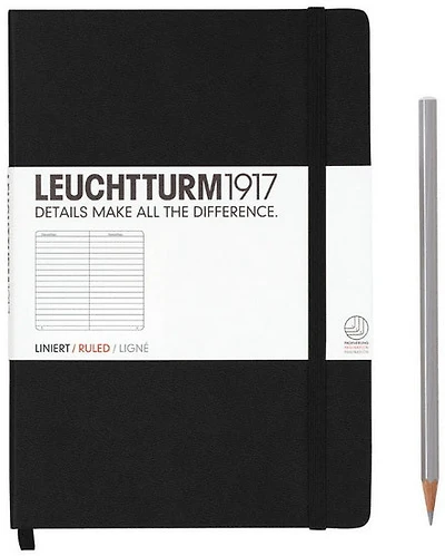 Cahier de notes uni a5 251p noir