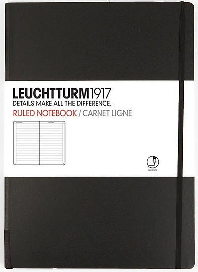Cahier de notes ligné a5 251p noir