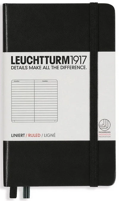 Cahier de notes ligné a6 187p noir