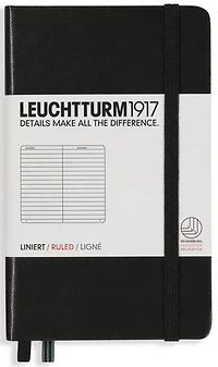 Cahier de notes ligné a6 187p noir