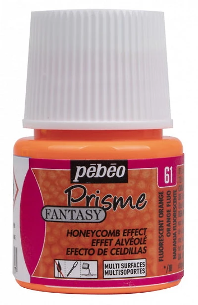 Peinture à effet - fantasy prisme - 45ml - orange fluorescent