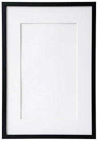 Photo Frame Wood Black - 18X24" mat 12X18"