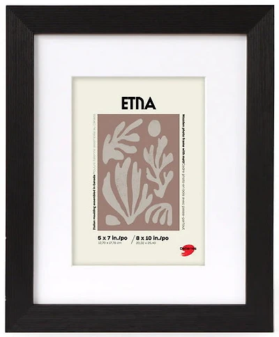 Cadre en bois 2 en 1 brun foncé - 8x10po pp 5x7po