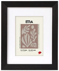 Cadre en bois 2 en 1 brun foncé - 8x10po pp 5x7po