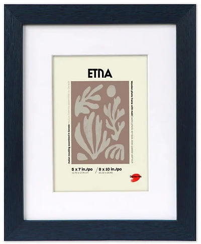 Cadre en bois 2 en 1 bleu -8x10po pp 5x7po