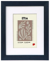 Cadre en bois 2 en 1 bleu -8x10po pp 5x7po