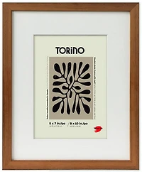 2-In-1 Frame Brown Wood - 8x10" mat 5x7"