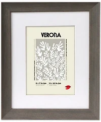 Cadre en bois 2 en 1 gris - 8x10po pp 5x7po