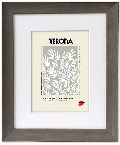 Cadre en bois 2 en 1 gris -11x14po pp 8x10po