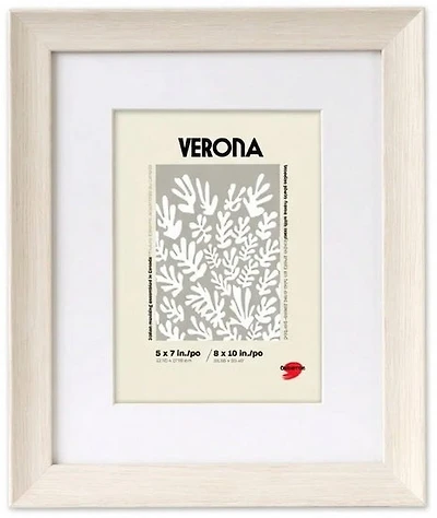 Cadre en bois 2 en 1 blanc - 8x10po pp 5x7po