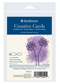 Creative cards - rough edges - ivory - 3.5x5in (6)
