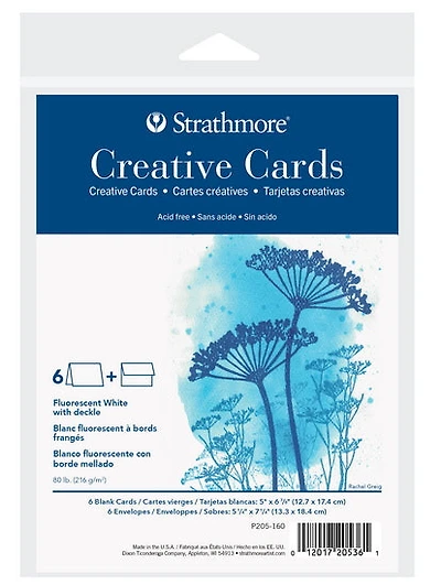 Creative cards - rough edges - fluo white - 5x7in (6)