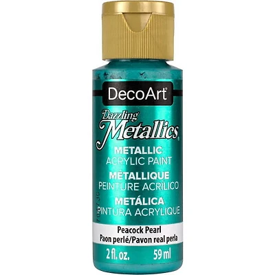 Acrylique americana métallique  bleu paon perle - 60ml