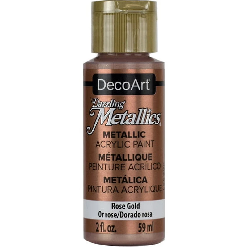Acrylique americana métallique or rose - 60ml