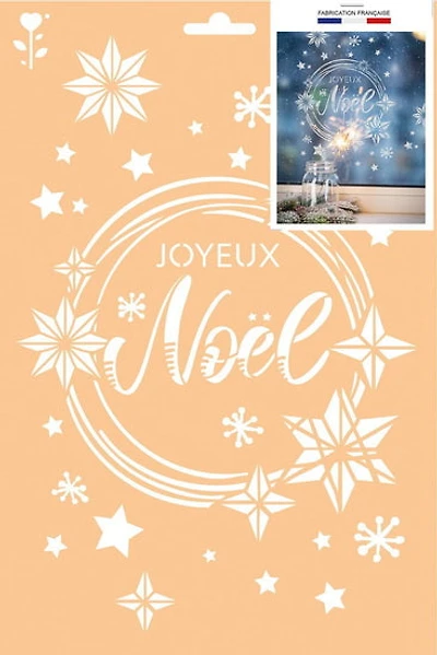 Pochoir a4 - merry christmas, anglais