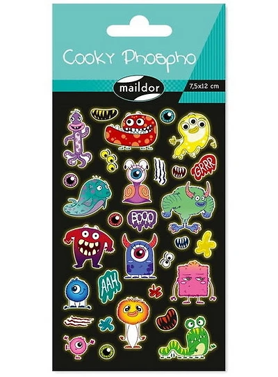 Autocollants *cooky* phospho. monstres