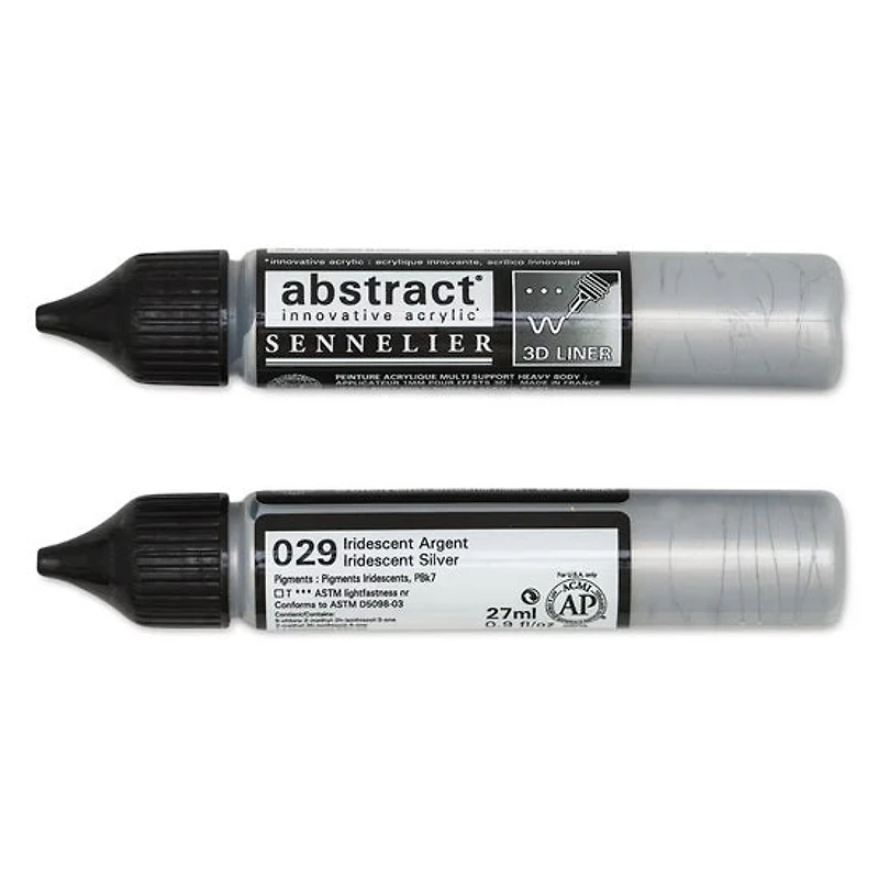 Acrylic marker - abstract - 27ml - iridescent silver