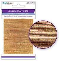 Metallic stretchcord - gold - 0.8mm - 16m