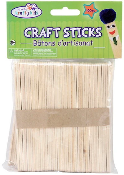 100 Sticks - natural - 0.95cm - 11.4cm