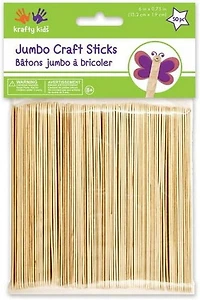 50 Jumbo sticks - natural - 2cm - 15cm