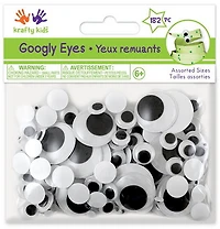 182 Wiggly eyes - black and white