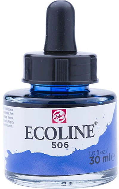 Encre aquarelle ecoline outremer foncé - 30ml