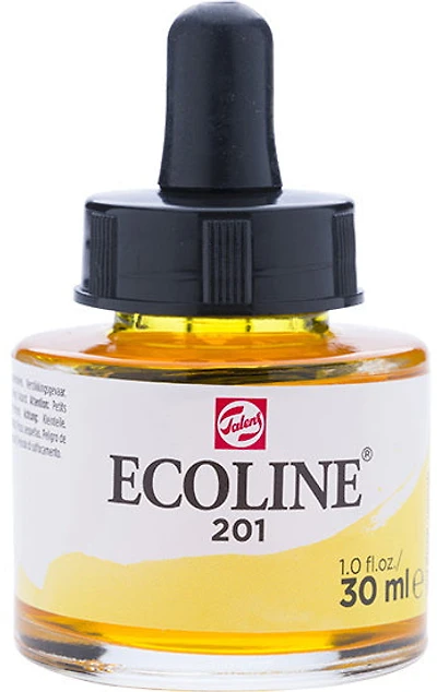 Encre aquarelle ecoline jaune clair - 30ml