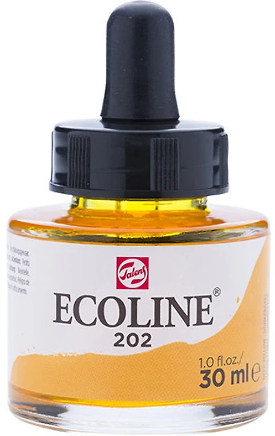 Encre aquarelle ecoline jaune foncé - 30ml
