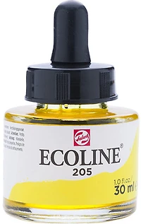 Encre aquarelle ecoline jaune citron - 30ml