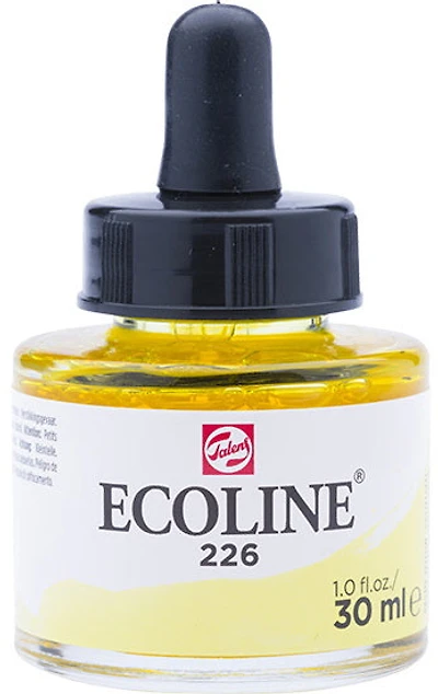 Encre aquarelle ecoline jaune pastel - 30ml