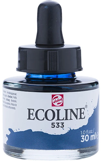 Encre aquarelle ecoline indigo - 30ml