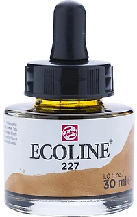 Encre aquarelle ecoline ocre jaune - 30ml