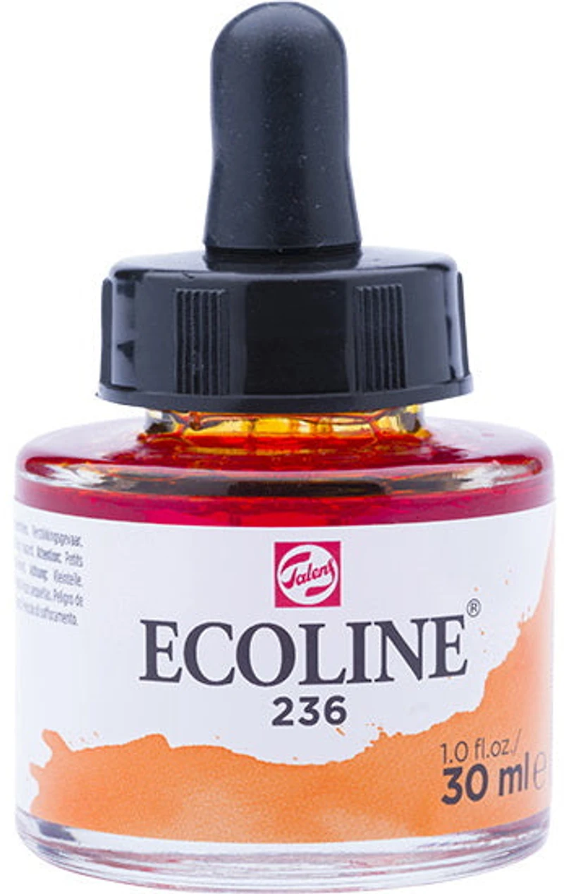 Encre aquarelle ecoline orange clair - 30ml