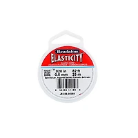 Fil elastique - 0.5mm - argent satiné - 25m