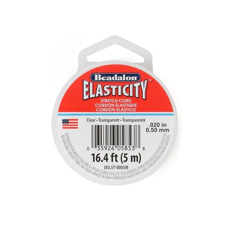 Fil elastique - 0.5mm - transparent - 5m